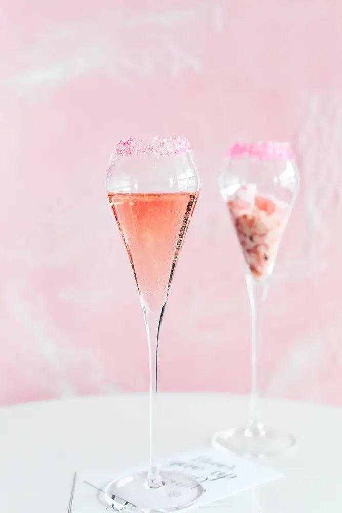 Elegant hand blown crystal champagne flutes dining room glassware