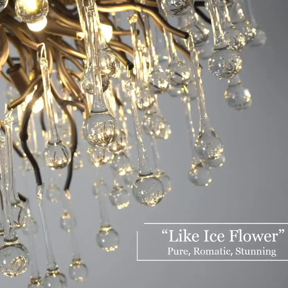 crystal chandelier black & gold ceiling lamp dining room