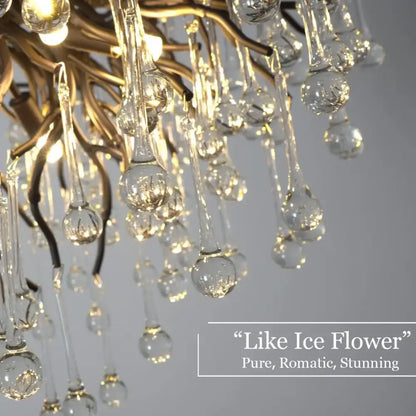 crystal chandelier black & gold ceiling lamp dining room