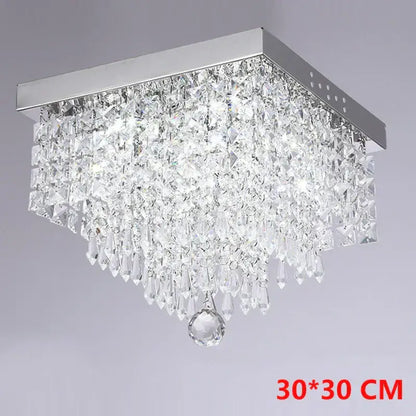 Modern gold crystal chandelier ceiling lamp kitchen fixture