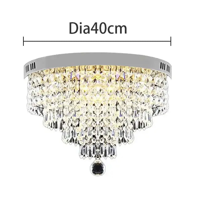 Modern gold crystal chandelier ceiling lamp kitchen fixture