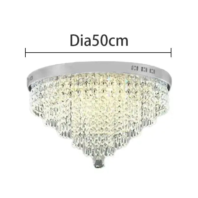 Modern gold crystal chandelier ceiling lamp kitchen fixture