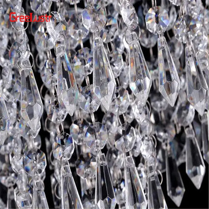 Modern gold crystal chandelier ceiling lamp kitchen fixture