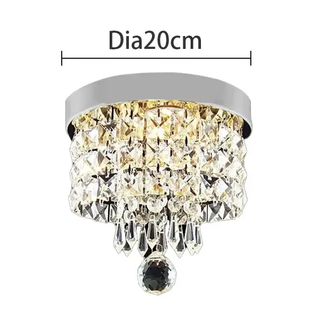 Modern gold crystal chandelier ceiling lamp kitchen fixture
