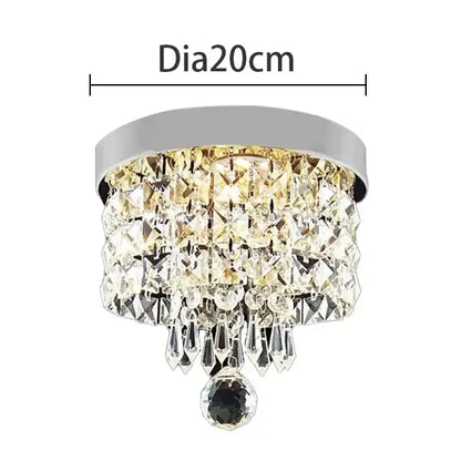 Modern gold crystal chandelier ceiling lamp kitchen fixture