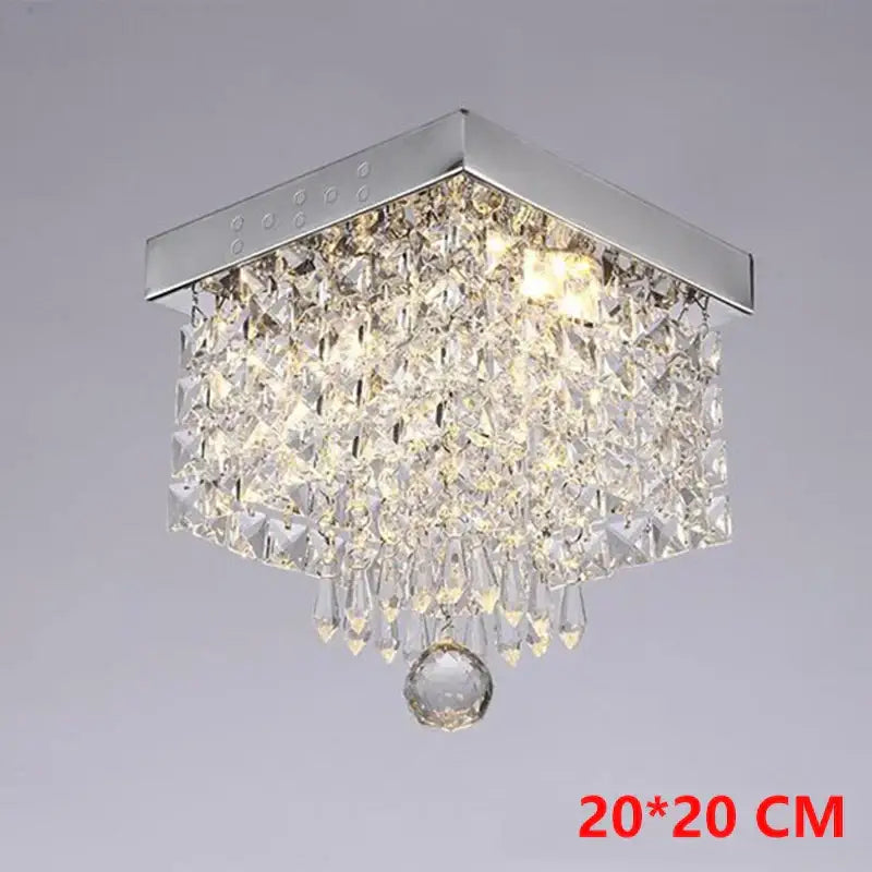 Modern gold crystal chandelier ceiling lamp kitchen fixture