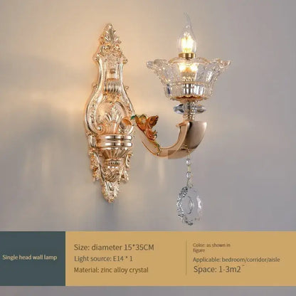 Ornate gold crystal chandelier ceiling light for living room