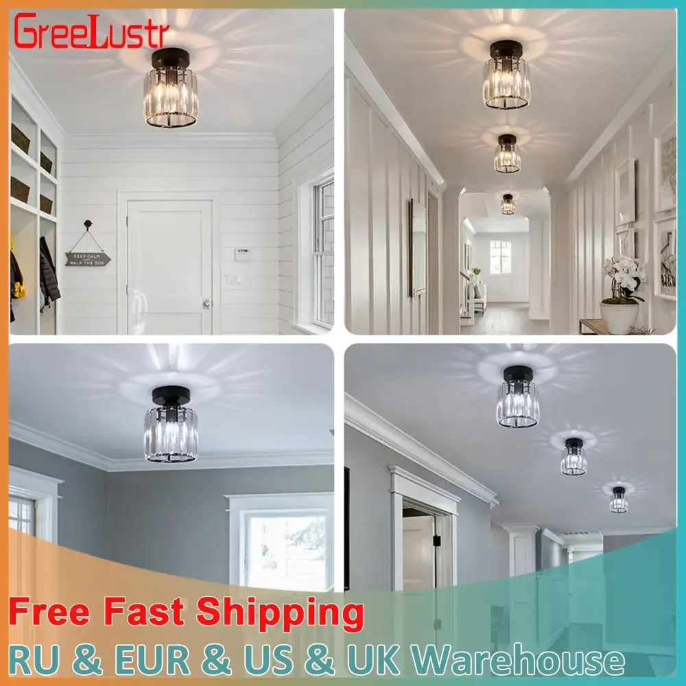 Modern crystal chandelier ceiling light living room pendant