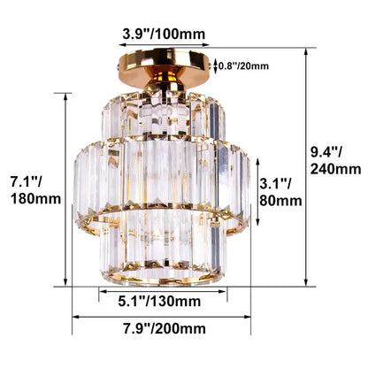 Modern crystal chandelier ceiling light living room pendant