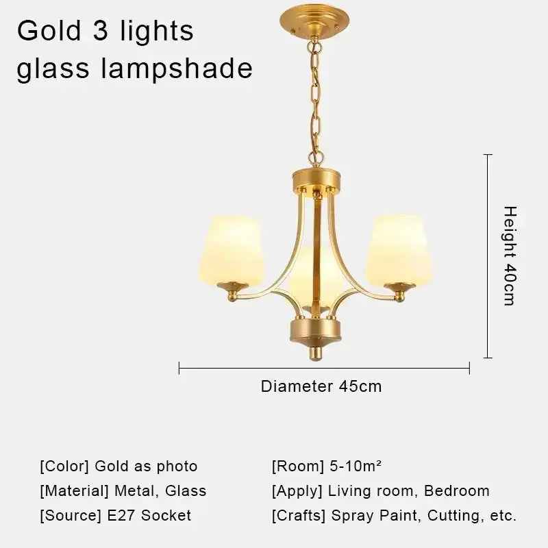 Modern gold crystal chandelier for living room dining space