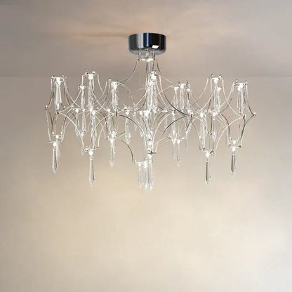 Gold crystal chandelier pendant light for dining room