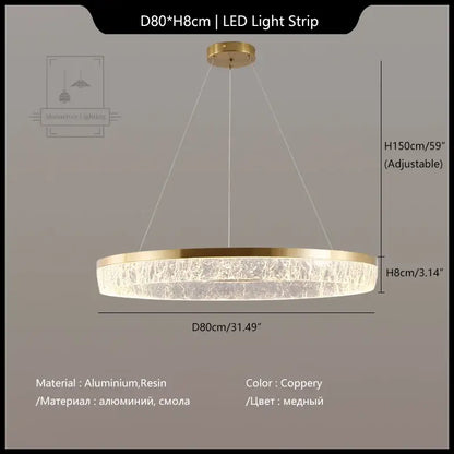 Modern gold crystal chandelier – dining room pendant light