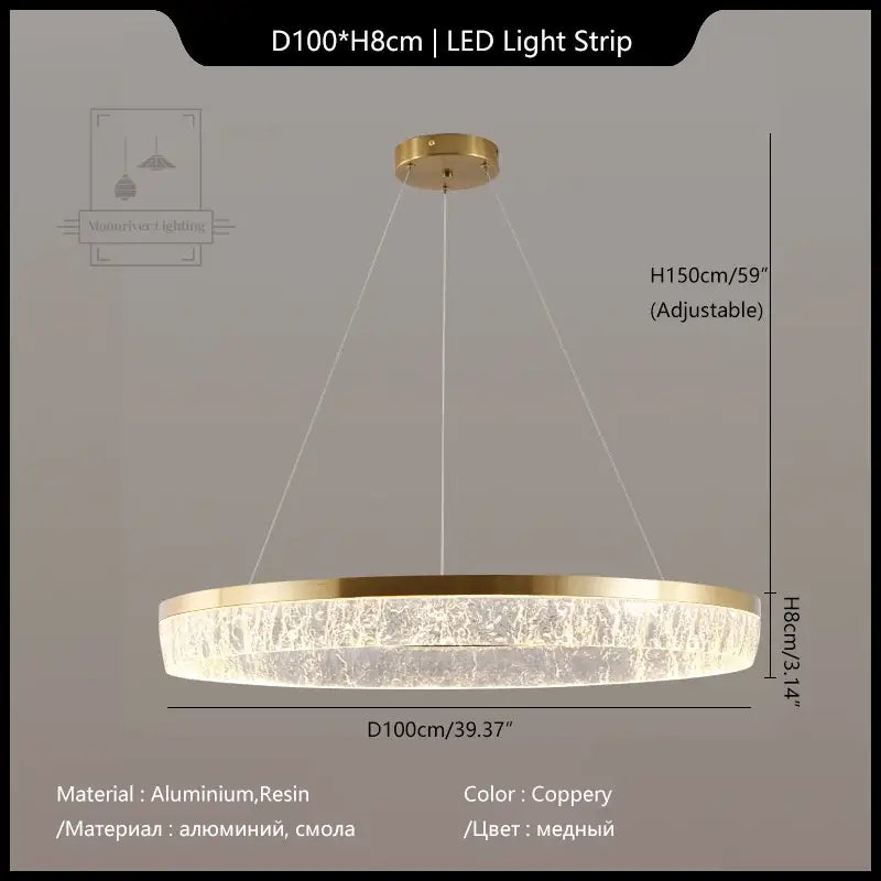 Modern gold crystal chandelier – dining room pendant light