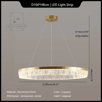 Modern gold crystal chandelier – dining room pendant light