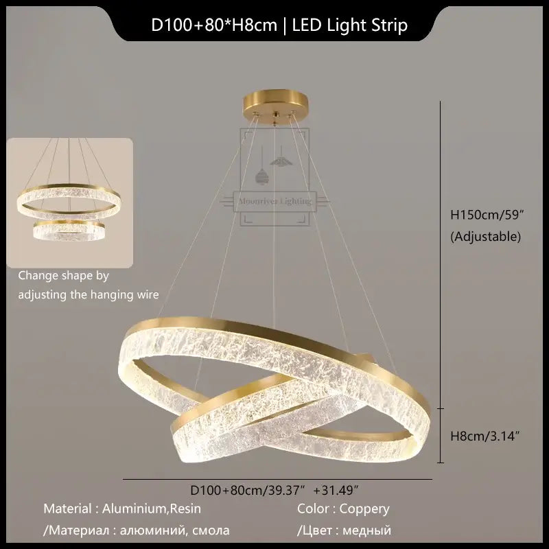 Modern gold crystal chandelier – dining room pendant light