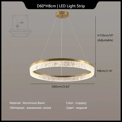 Modern gold crystal chandelier – dining room pendant light
