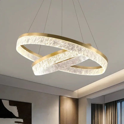 Modern gold crystal chandelier – dining room pendant light