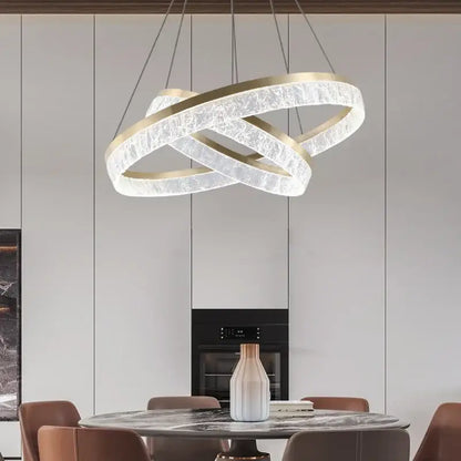 Modern gold crystal chandelier – dining room pendant light
