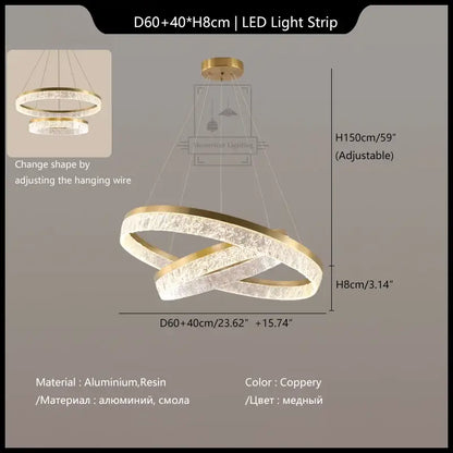 Modern gold crystal chandelier – dining room pendant light