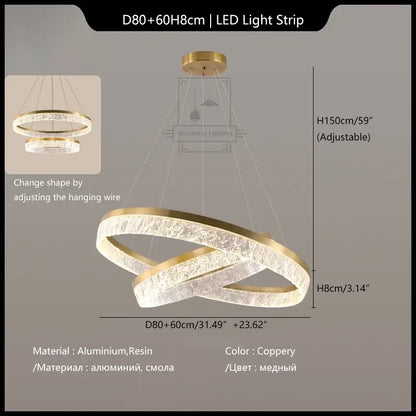 Modern gold crystal chandelier – dining room pendant light