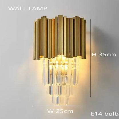 Modern gold & black crystal chandelier dining room light