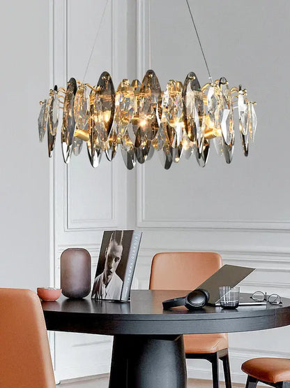 ™ Crystal Chandelier: Elegant Ceiling Hanging Light for Living Room & Dining Table