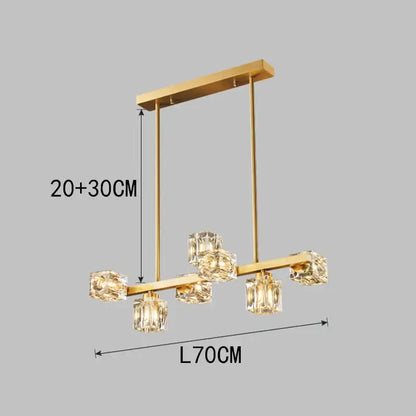 Modern gold crystal chandelier for dining room