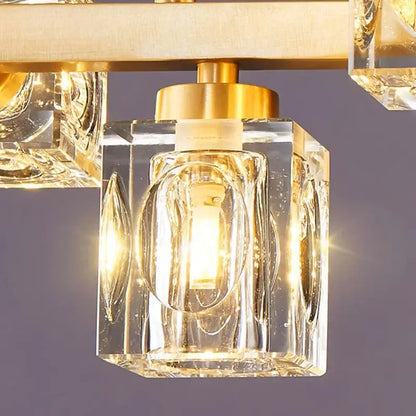 Modern gold crystal chandelier for dining room