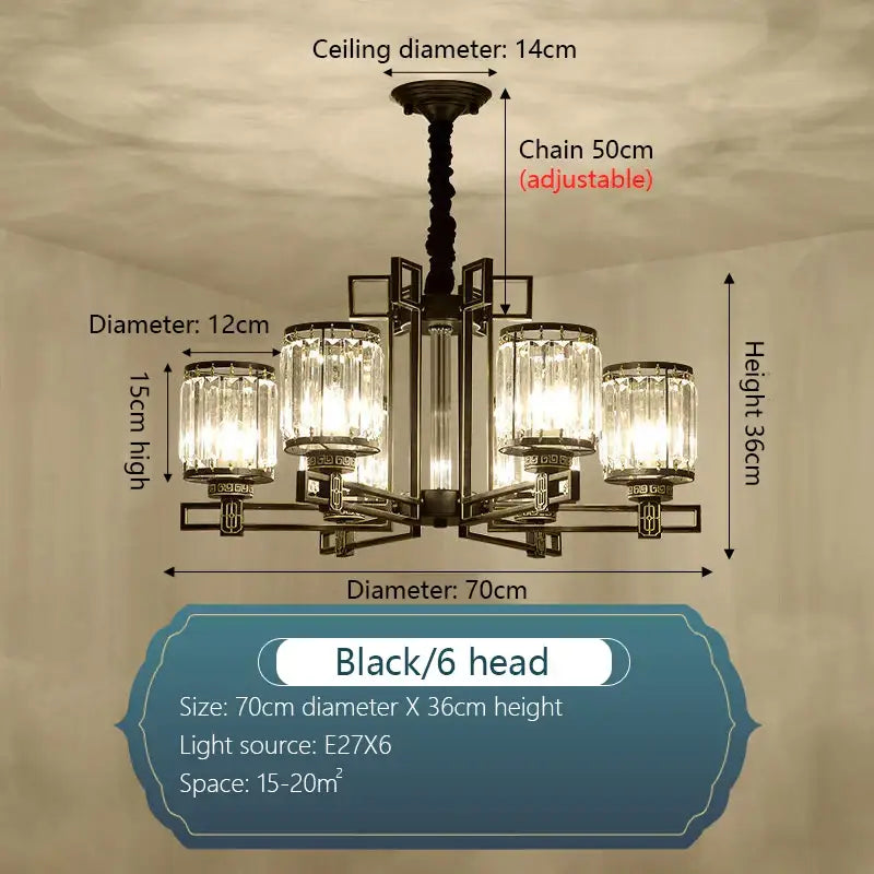 crystal chandelier gold geometric living room light