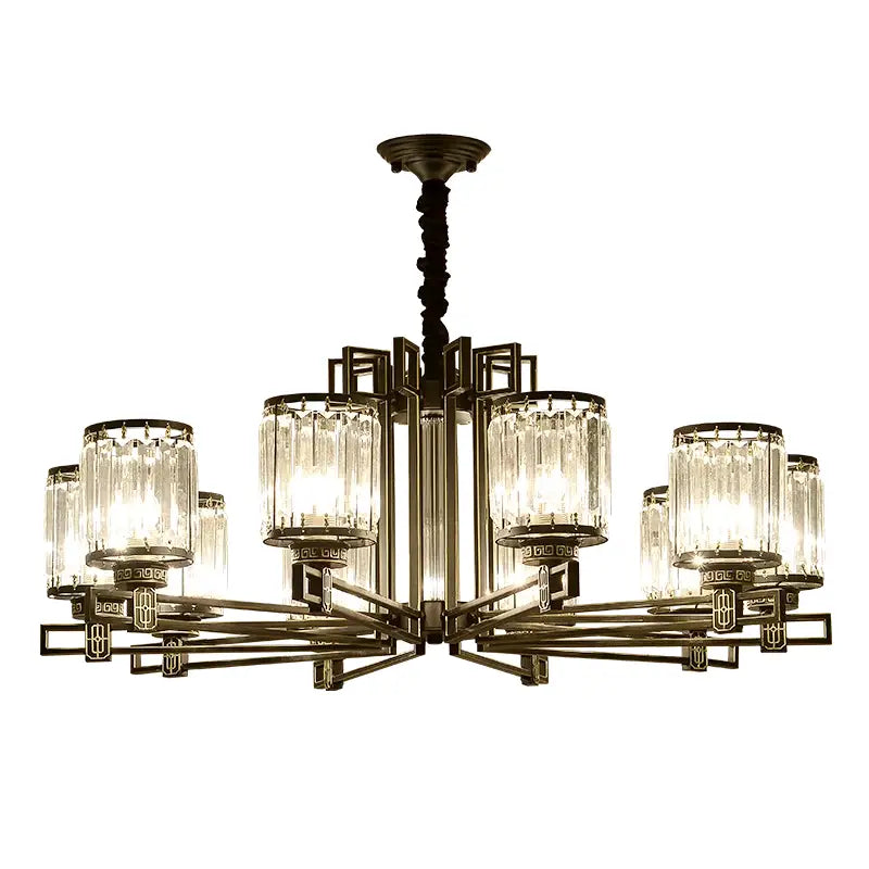 crystal chandelier gold geometric living room light
