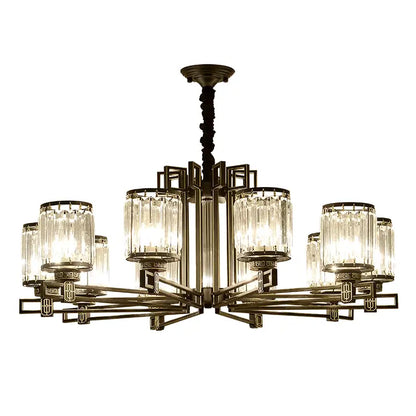 crystal chandelier gold geometric living room light