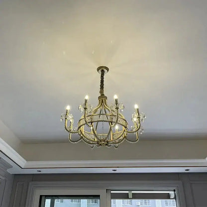 Antique silver crystal chandelier for dining room