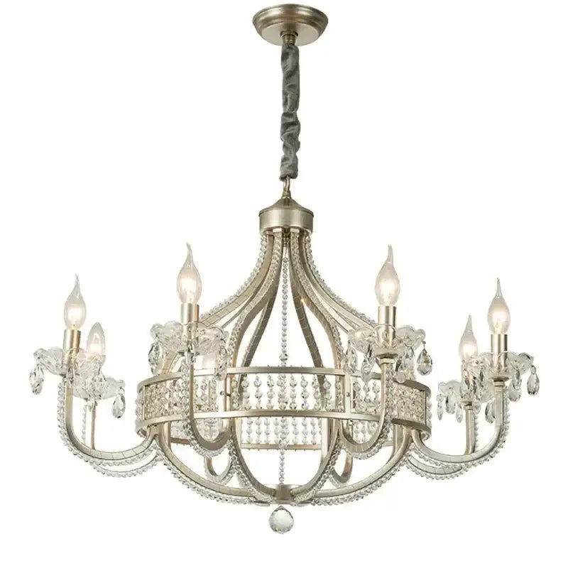Antique silver crystal chandelier for dining room