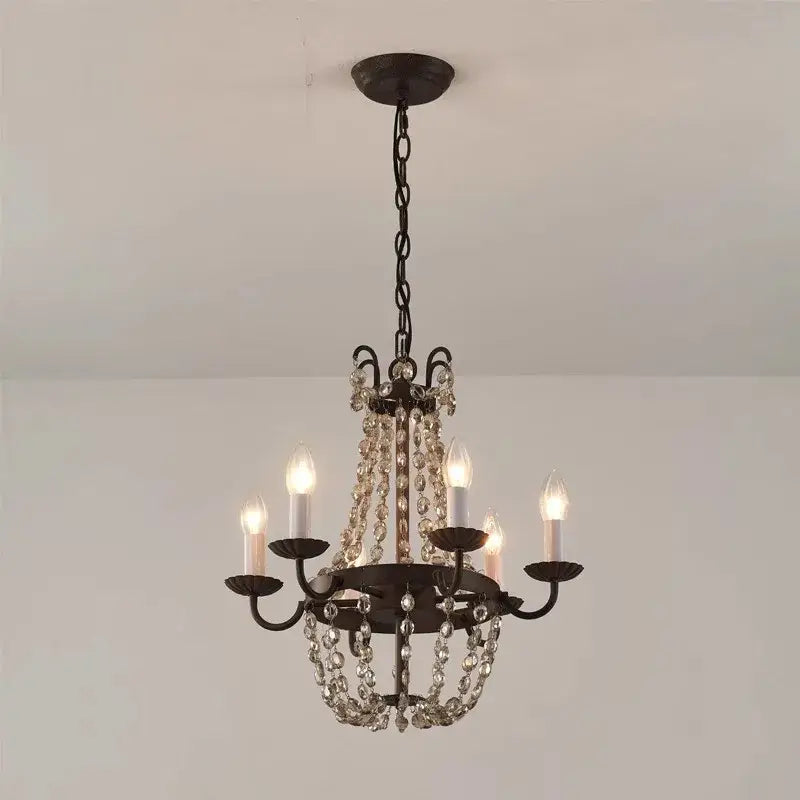 Antique brass crystal chandelier for dining room