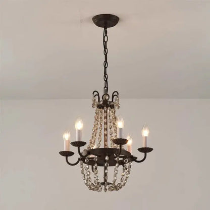 Antique brass crystal chandelier for dining room