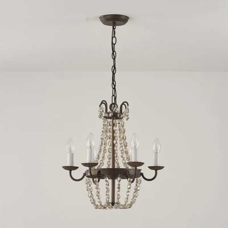 Antique brass crystal chandelier for dining room