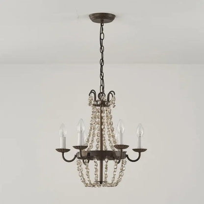 Antique brass crystal chandelier for dining room