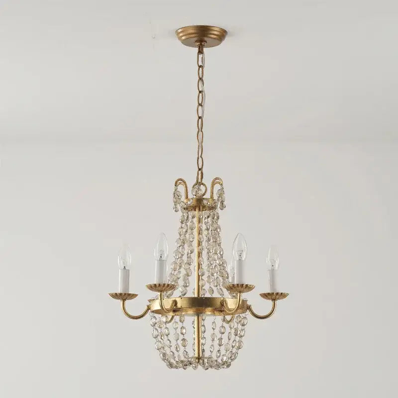 Antique brass crystal chandelier for dining room