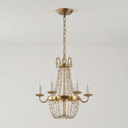 Antique brass crystal chandelier for dining room