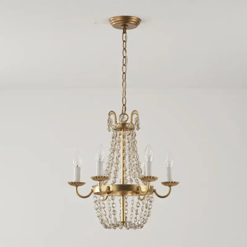 Antique brass crystal chandelier for dining room