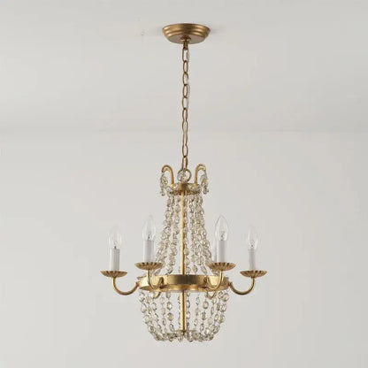 Antique brass crystal chandelier for dining room