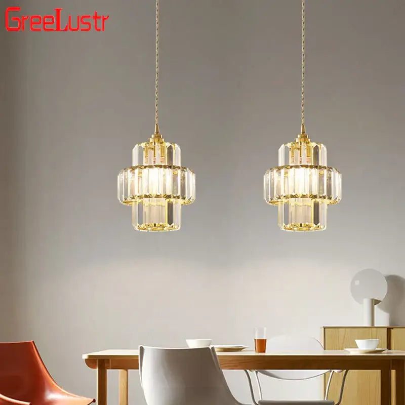 Modern chrome crystal chandelier living room ceiling light