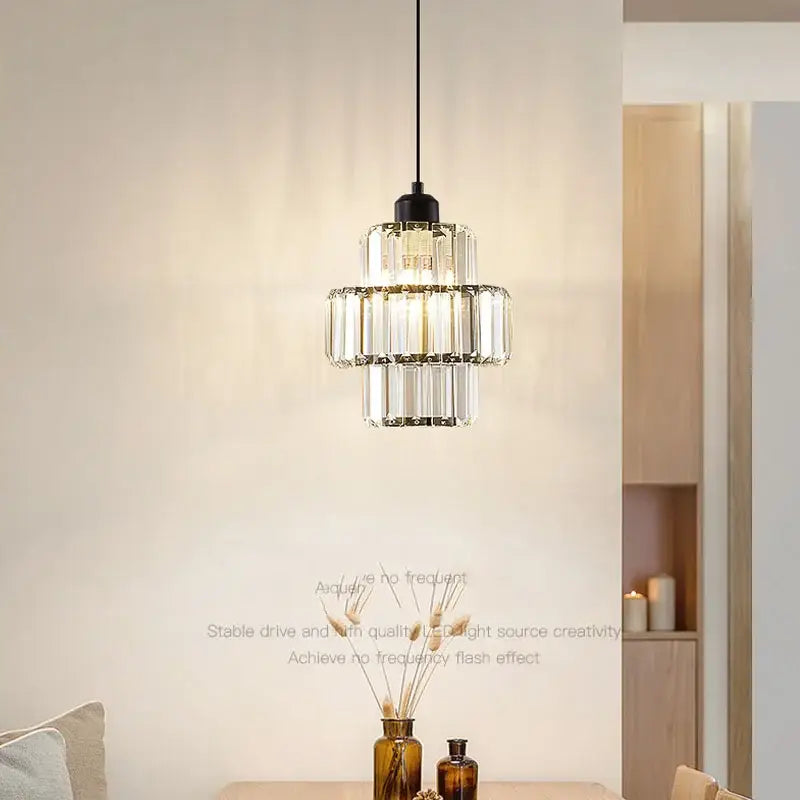 Modern chrome crystal chandelier living room ceiling light