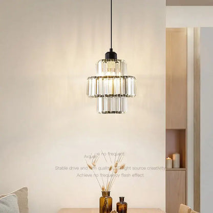 Modern chrome crystal chandelier living room ceiling light