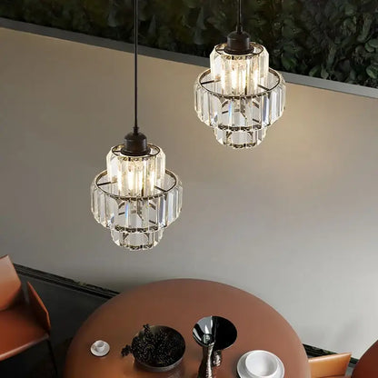 Modern chrome crystal chandelier living room ceiling light