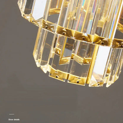 Modern chrome crystal chandelier living room ceiling light