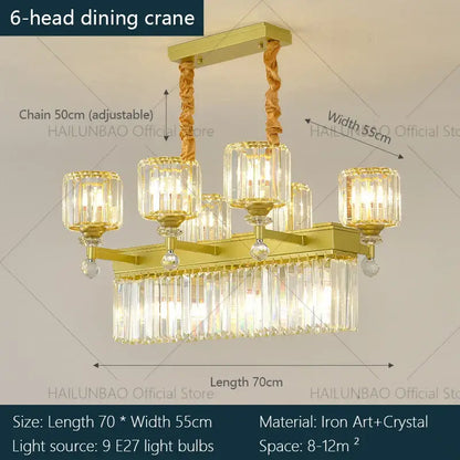 crystal chandelier golden multi tiered living room lamp