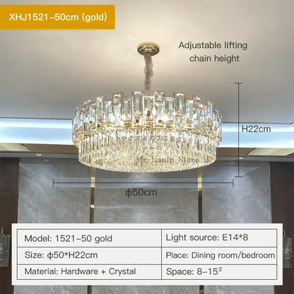 Modern black crystal chandelier living room glass prism light