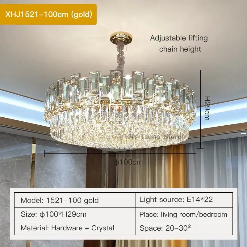 Modern black crystal chandelier living room glass prism light