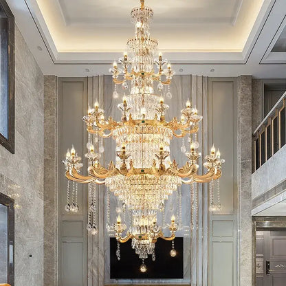 Classic european gold crystal chandelier dining room light